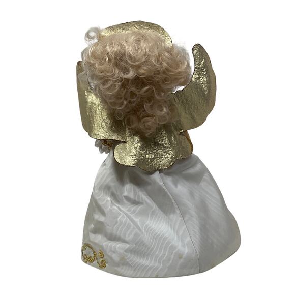 Effenbee Doll Angel Tree Topper Porcelain Head & Hands Eyes Open and Close 1988 - Picture 4 of 7